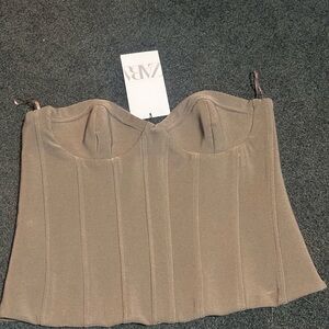 Zara Taupe Blouse